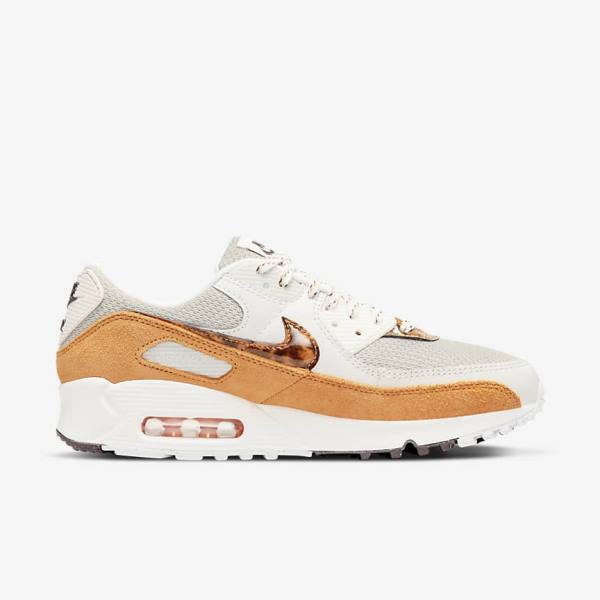 Nike Air Max 90 Sneakers Dames Bruin Lichtbeige Geel | NK350UYA