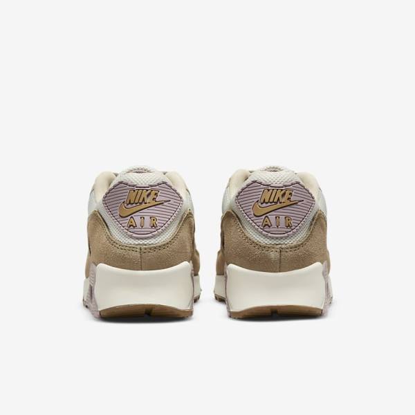 Nike Air Max 90 Sneakers Dames Bruin Lichtpaars Khaki | NK813DHM