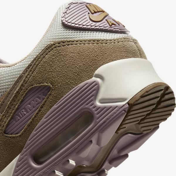 Nike Air Max 90 Sneakers Dames Bruin Lichtpaars Khaki | NK813DHM