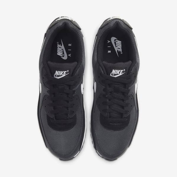 Nike Air Max 90 Sneakers Heren Grijs Donkergrijs Zwart Wit | NK463VEW