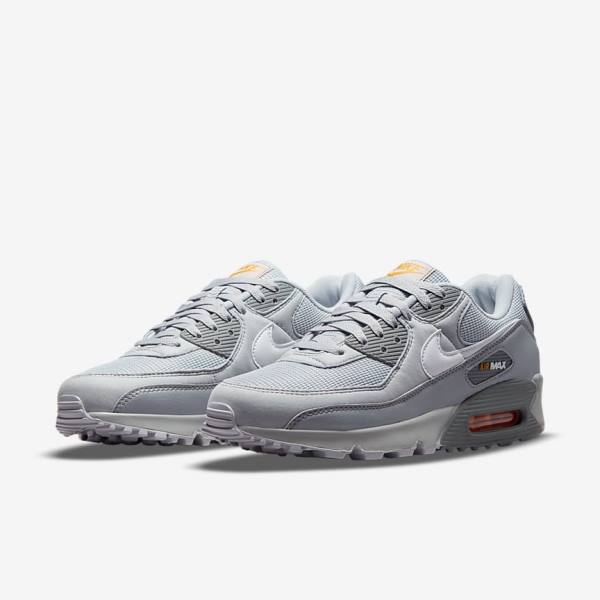 Nike Air Max 90 Sneakers Heren Grijs Wit | NK248XYL