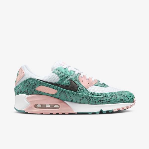 Nike Air Max 90 Sneakers Heren Turquoise Wit Koraal Zwart | NK390YJS