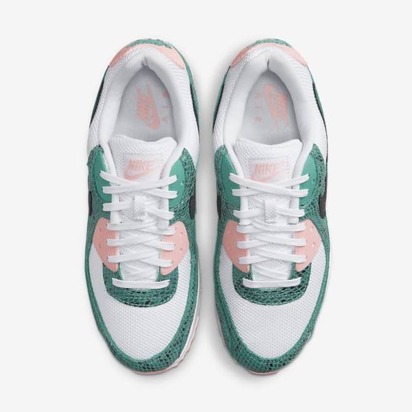 Nike Air Max 90 Sneakers Heren Turquoise Wit Koraal Zwart | NK390YJS