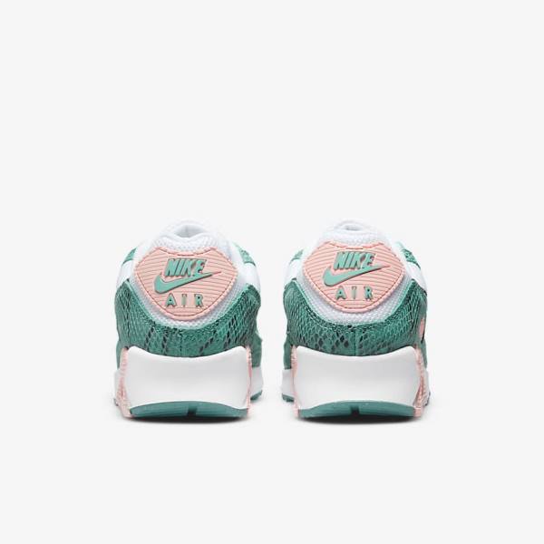 Nike Air Max 90 Sneakers Heren Turquoise Wit Koraal Zwart | NK390YJS