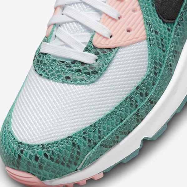 Nike Air Max 90 Sneakers Heren Turquoise Wit Koraal Zwart | NK390YJS