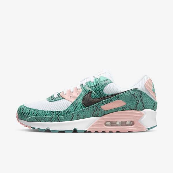 Nike Air Max 90 Sneakers Heren Turquoise Wit Koraal Zwart | NK390YJS