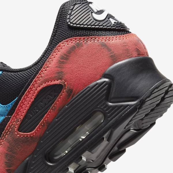 Nike Air Max 90 Sneakers Heren Zwart Blauw Rood Wit | NK351FVO