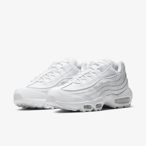 Nike Air Max 95 Essential Sneakers Heren Wit Grijs Wit | NK420LXE