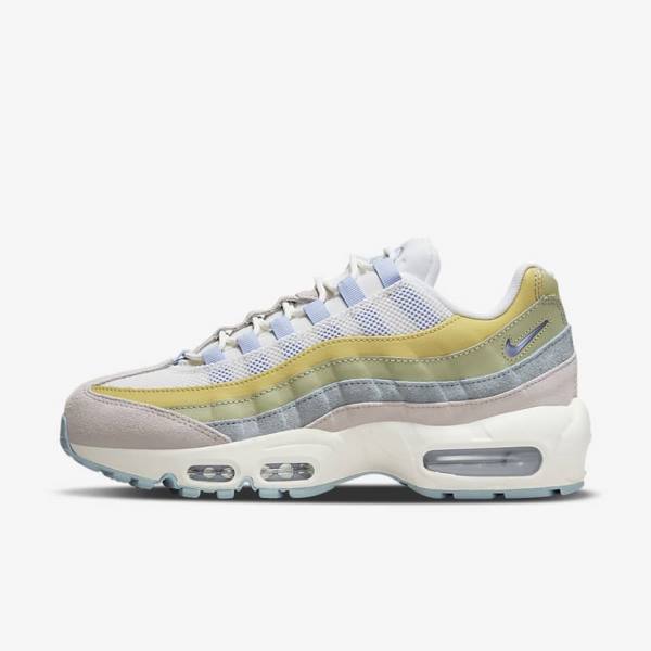 Nike Air Max 95 Sneakers Dames Lichtblauw Olijfgroen | NK973THF