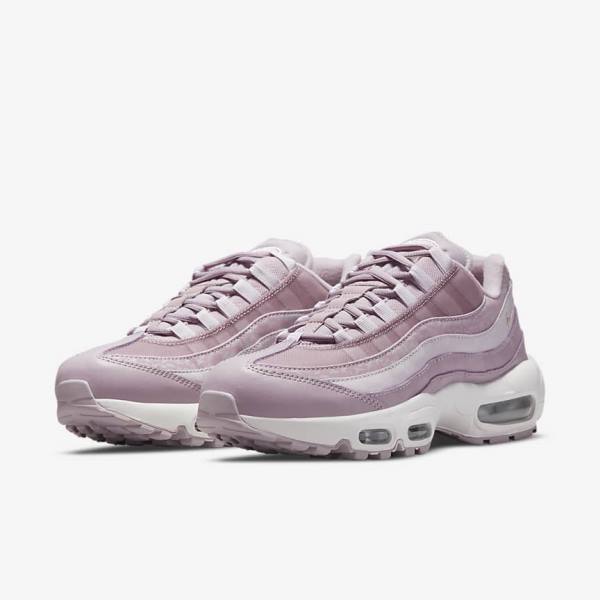 Nike Air Max 95 Sneakers Dames Paars Wit Metal Zilver | NK278YLM