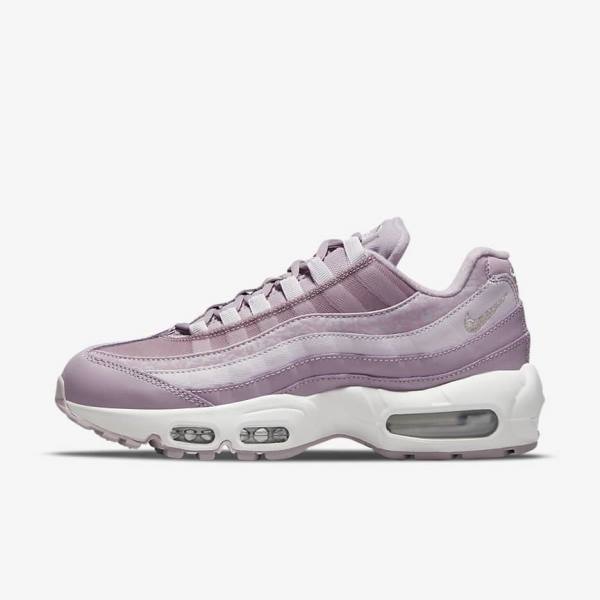 Nike Air Max 95 Sneakers Dames Paars Wit Metal Zilver | NK278YLM