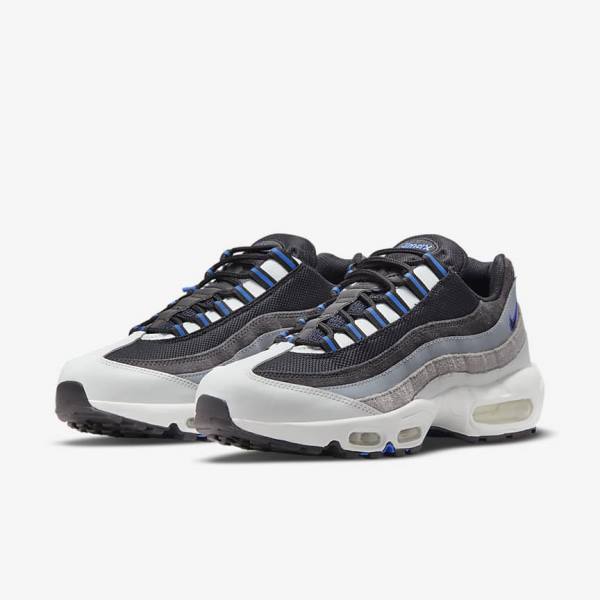 Nike Air Max 95 Sneakers Heren Zwart Donkergrijs Blauw | NK197WDG