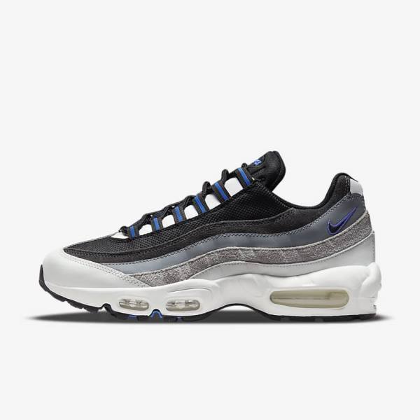 Nike Air Max 95 Sneakers Heren Zwart Donkergrijs Blauw | NK197WDG