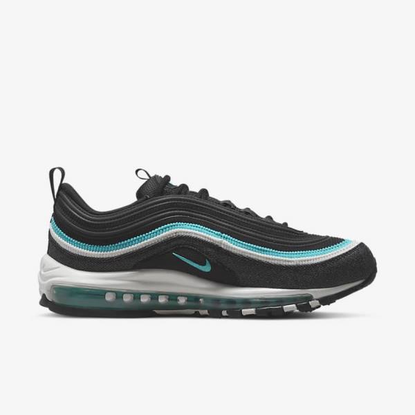 Nike Air Max 97 SE Sneakers Heren Zwart Wit Turquoise | NK857QZX