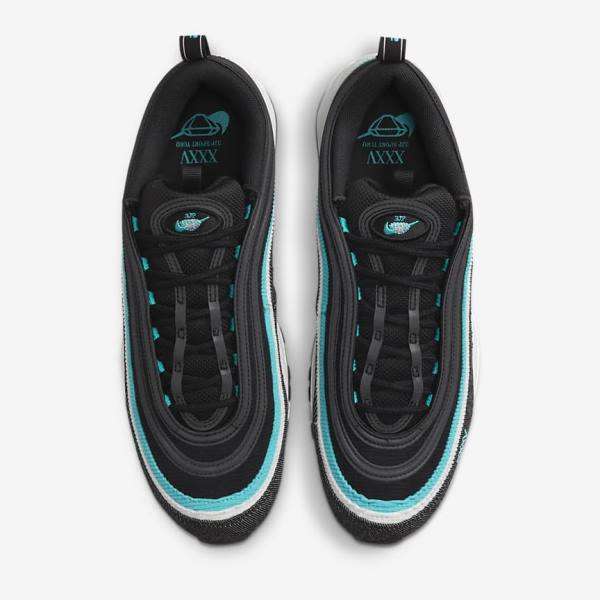 Nike Air Max 97 SE Sneakers Heren Zwart Wit Turquoise | NK857QZX