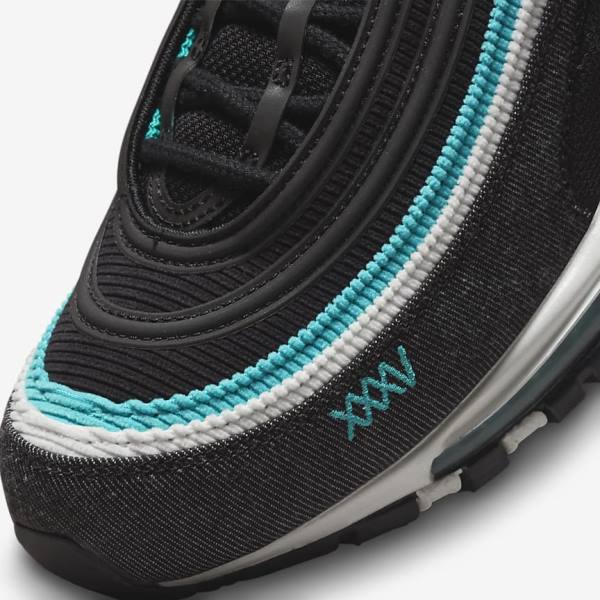 Nike Air Max 97 SE Sneakers Heren Zwart Wit Turquoise | NK857QZX