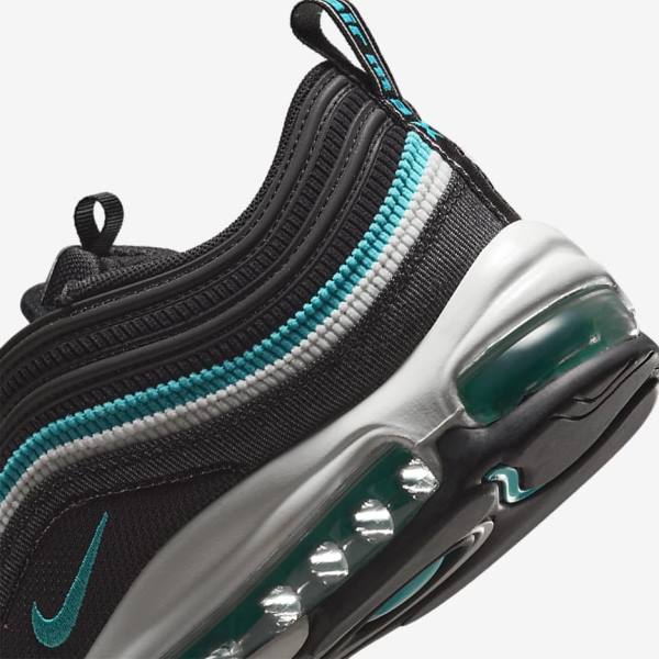 Nike Air Max 97 SE Sneakers Heren Zwart Wit Turquoise | NK857QZX