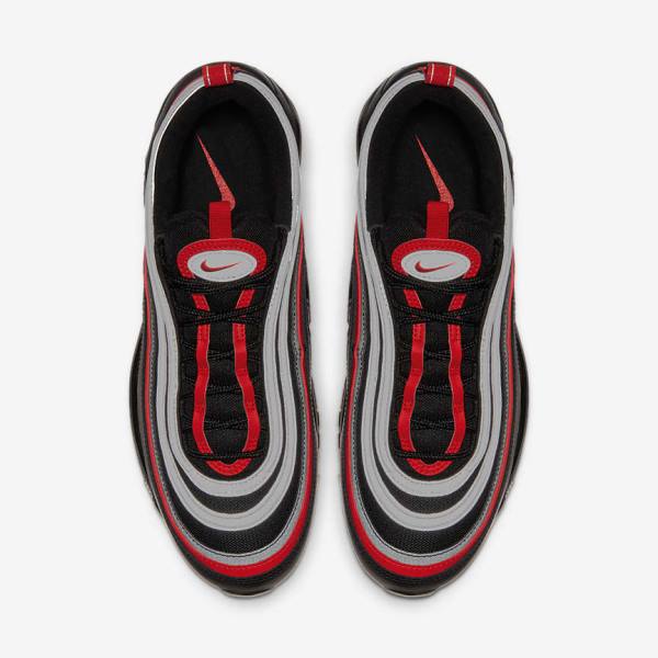 Nike Air Max 97 Sneakers Heren Zwart Metal Zilver Rood | NK403KVX