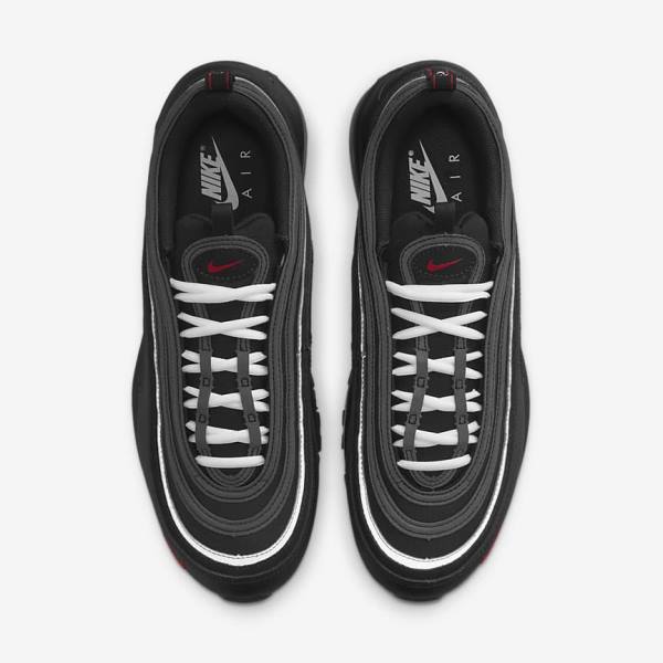 Nike Air Max 97 Sneakers Heren Zwart Rood Wit | NK351TKV