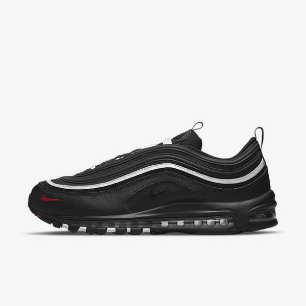 Nike Air Max 97 Sneakers Heren Zwart Rood Wit | NK351TKV