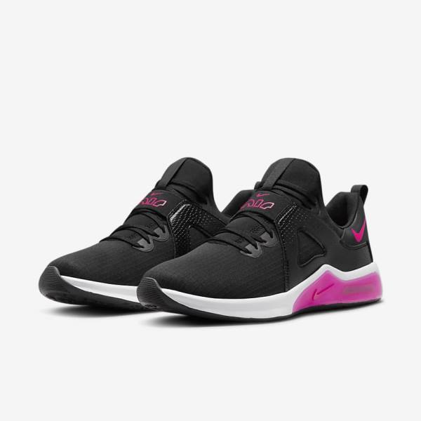 Nike Air Max Bella TR 5 Fitness Schoenen Dames Zwart Wit Roze | NK834DVU