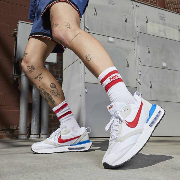 Nike Air Max Dawn Sneakers Heren Wit Blauw Zwart Rood | NK817ZGX