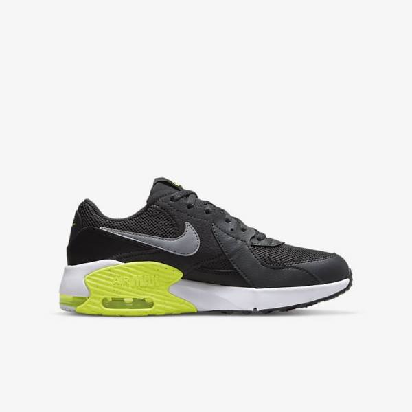 Nike Air Max Excee Older Sneakers Kinderen Donkergrijs Zwart Grijs | NK391CST