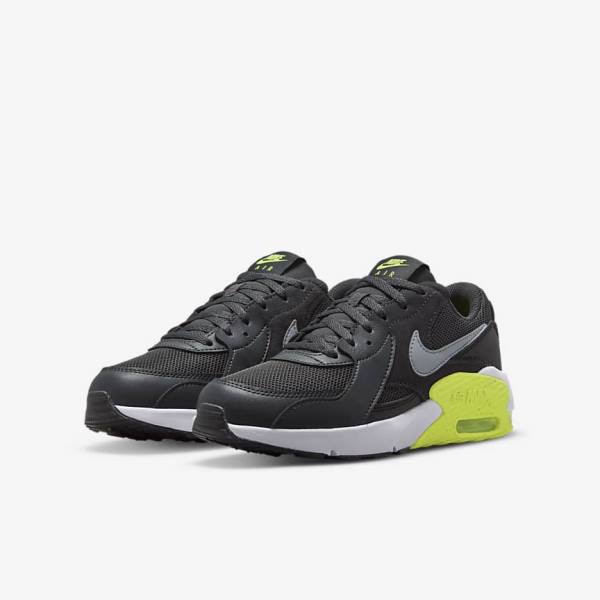 Nike Air Max Excee Older Sneakers Kinderen Donkergrijs Zwart Grijs | NK391CST