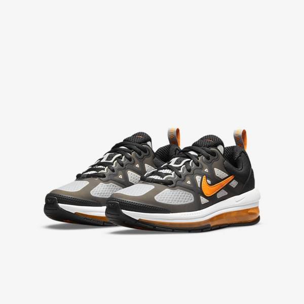 Nike Air Max Genome Older Sneakers Kinderen Zwart Grijs Wit Oranje | NK546NHJ