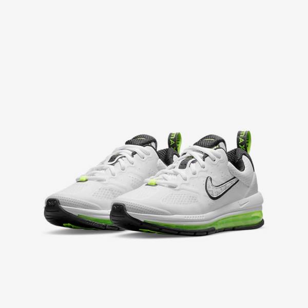 Nike Air Max Genome Older Wandelschoenen Kinderen Wit Platina Zwart | NK509KUX