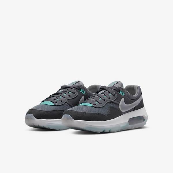 Nike Air Max Motif Older Sneakers Kinderen Grijs Turquoise Donkergrijs Zwart | NK094SQK