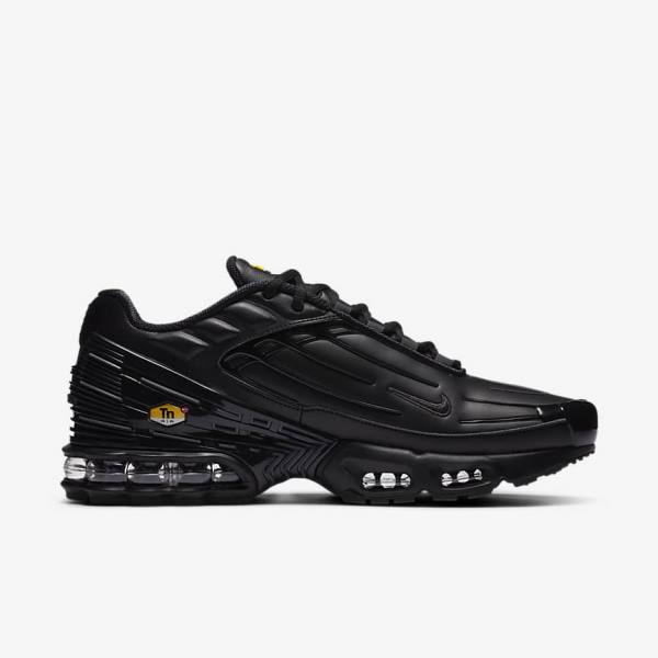 Nike Air Max Plus 3 Leren Sneakers Heren Zwart Donkergrijs | NK305IGF