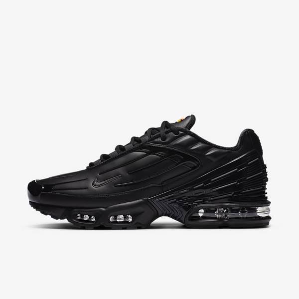 Nike Air Max Plus 3 Leren Sneakers Heren Zwart Donkergrijs | NK305IGF