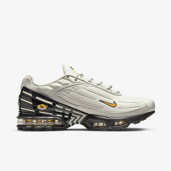 Nike Air Max Plus 3 Sneakers Heren Lichtbeige Zwart Zilver Goud | NK795RMA