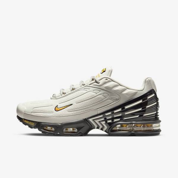 Nike Air Max Plus 3 Sneakers Heren Lichtbeige Zwart Zilver Goud | NK795RMA