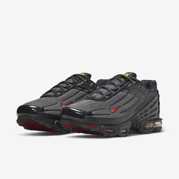 Nike Air Max Plus 3 Sneakers Heren Zwart Zilver Rood | NK975EXN