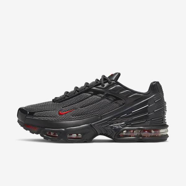 Nike Air Max Plus 3 Sneakers Heren Zwart Zilver Rood | NK975EXN