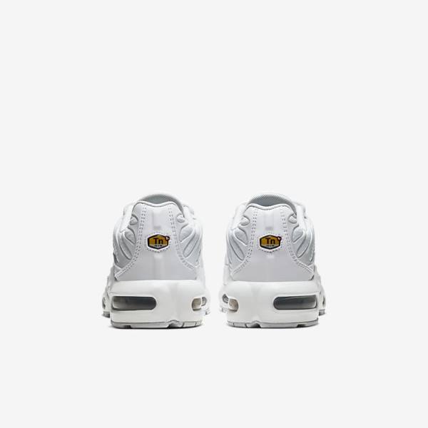 Nike Air Max Plus Older Sneakers Kinderen Wit Metal Zilver Wit | NK092LDV