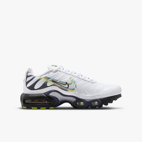 Nike Air Max Plus Older Sneakers Kinderen Wit Grijs Blauw | NK094XSC