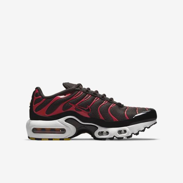 Nike Air Max Plus Older Sneakers Kinderen Grijs Rood Wit Zwart | NK527XMN