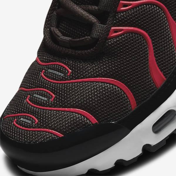 Nike Air Max Plus Older Sneakers Kinderen Grijs Rood Wit Zwart | NK527XMN