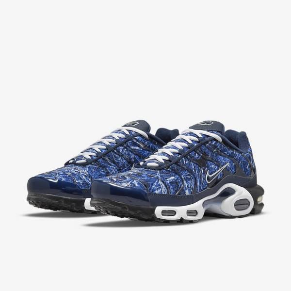 Nike Air Max Plus Sneakers Heren Donkerblauw Wit Zwart Donkerblauw | NK170RIG