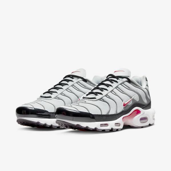 Nike Air Max Plus Sneakers Heren Grijs Zwart Rood | NK537VQU