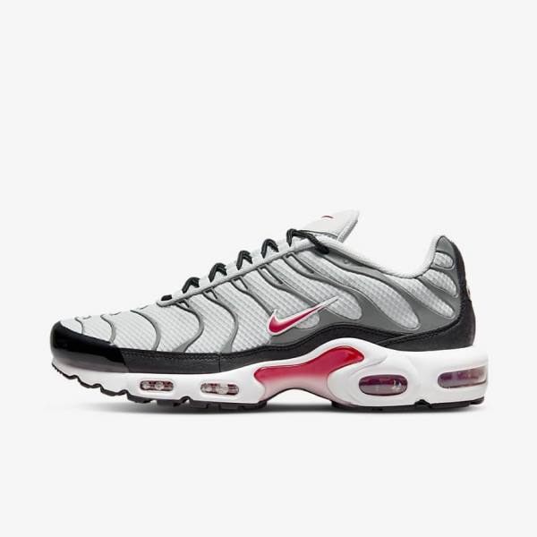 Nike Air Max Plus Sneakers Heren Grijs Zwart Rood | NK537VQU