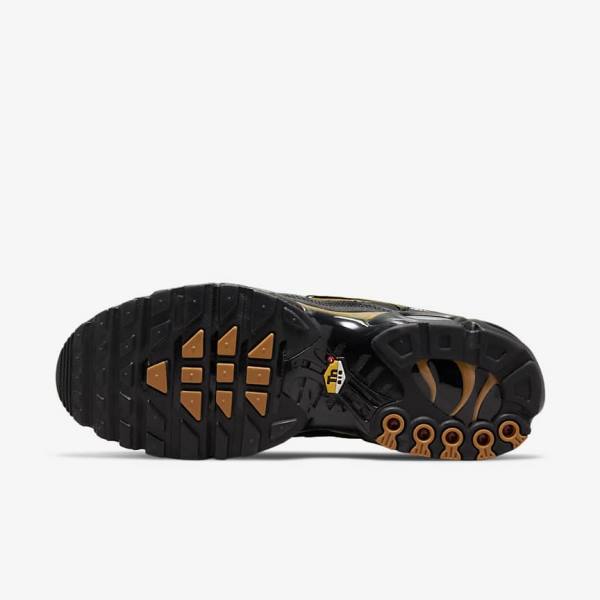 Nike Air Max Plus Sneakers Heren Zwart Bruin Goud | NK809EFN