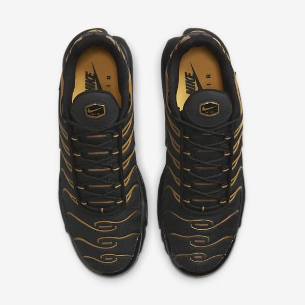 Nike Air Max Plus Sneakers Heren Zwart Bruin Goud | NK809EFN