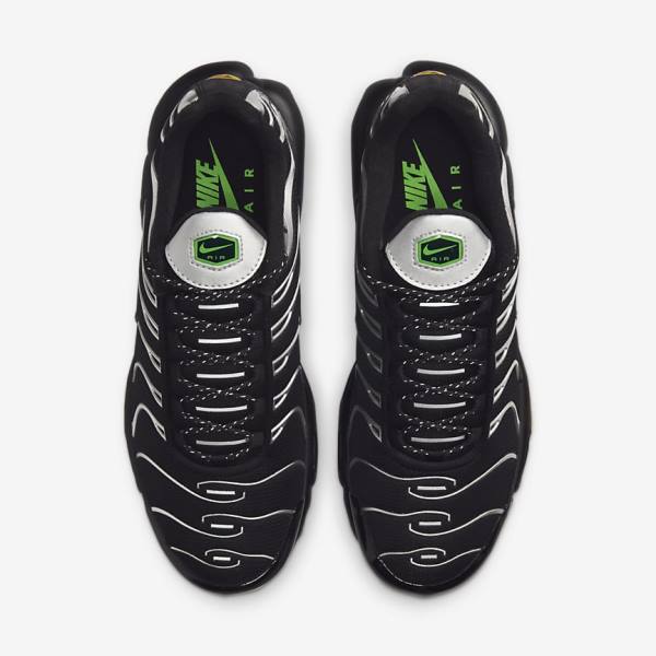 Nike Air Max Plus Sneakers Heren Zwart Groen Metal Zilver Zwart | NK716KDS