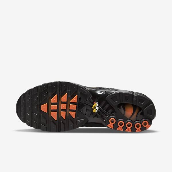 Nike Air Max Plus Sneakers Heren Zwart Oranje Grijs Wit | NK627WSY