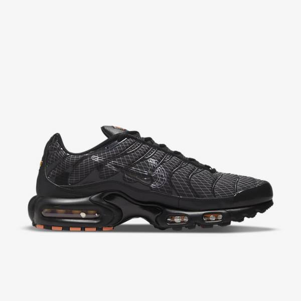 Nike Air Max Plus Sneakers Heren Zwart Oranje Grijs Wit | NK627WSY