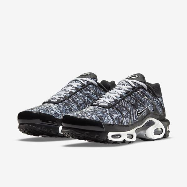 Nike Air Max Plus Sneakers Heren Zwart Wit Donkergrijs Zwart | NK460DFE